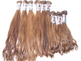 Double drawn extra steil golden brown blond handgemaakte weave