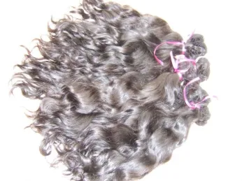 Wavy/golvend natuurlijk gekleurde handgemaakte weave